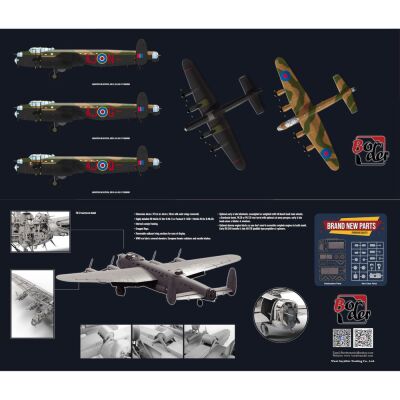 Assembled scale model 1/32 Avro Lancaster B. Mk.III &quot;Dambusters&quot;w/ Full Interior Border Model  BF-011 детальное изображение Самолеты 1/32 Самолеты