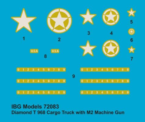 Сборная модель грузового автомобиля Diamond T 968 с пулеметом М2 детальное изображение Автомобили 1/72 Автомобили