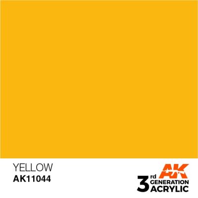 Acrylic paint IYELLOW – STANDARD / YELLOW AK-interactive AK11044 детальное изображение General Color AK 3rd Generation