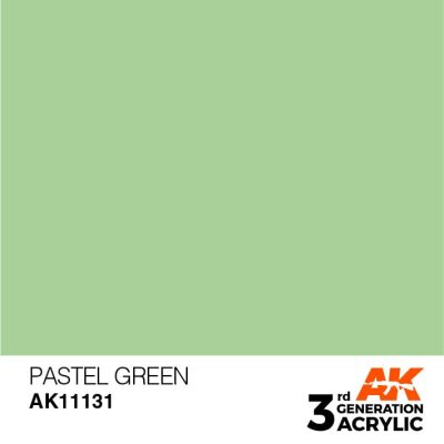 Акриловая краска PASTEL GREEN – PASTEL / ПАСТЕЛЬНЫЙ ЗЕЛЕНЫЙ АК-интерактив AK11131 детальное изображение General Color AK 3rd Generation