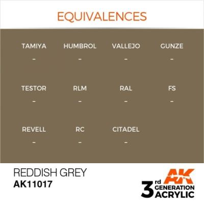 Acrylic paint REDDISH GRAY – STANDARD / RED-GRAY AK-interactive AK11017 детальное изображение General Color AK 3rd Generation