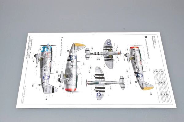 Scale model 1/32 Fighter-bomber Republic P-47 &quot;Thunderbolt&quot; Trumpeter 02263 детальное изображение Самолеты 1/32 Самолеты