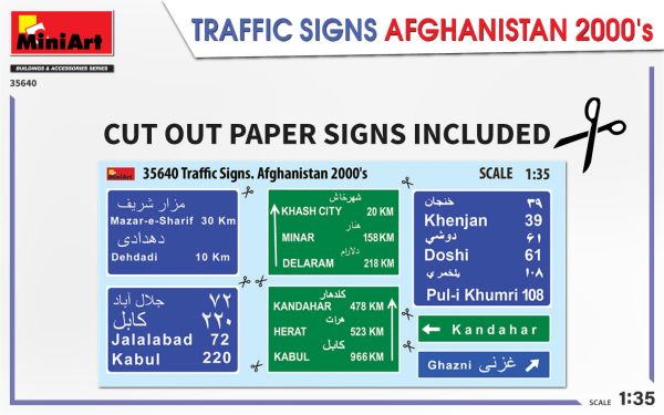 Дорожные знаки. Афганистан 2000-е годы детальное изображение Аксессуары 1/35 Диорамы