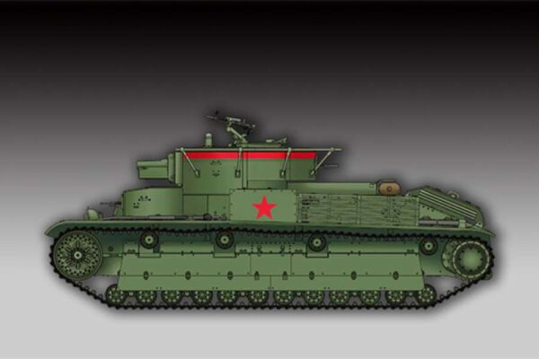 Assembly model 1/72 soviet tank T-28 (Welded) Trumpeter 07150 детальное изображение Бронетехника 1/72 Бронетехника
