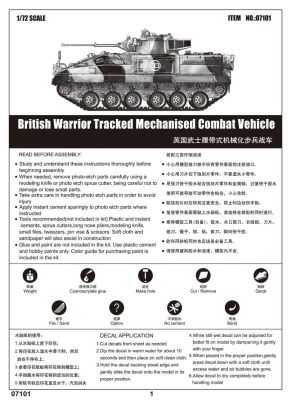 Assembly model 1/72 of the british Warrior infantry fighting vehicle Trumpeter 07101 детальное изображение Бронетехника 1/72 Бронетехника