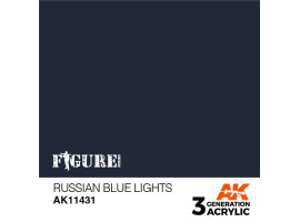 обзорное фото Акрилова фарба RUSSIAN BLUE LIGHTS – РОСІЙСЬКИЙ СВІТЛО - СИНІЙ FIGURE АК-interactive AK11431 Figure Series