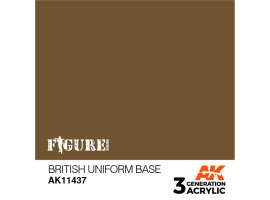 обзорное фото Акриловая краска BRITISH UNIFORM BASE – БРИТАНСКАЯ УНИФОРМА БАЗОВАЯ FIGURES АК-интерактив AK11437 Figure Series