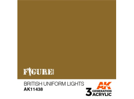 обзорное фото Acrylic paint BRITISH UNIFORM LIGHTS  FIGURES AK-interactive AK11438 Figure Series