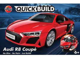 обзорное фото Збірна модель конструктор суперкар Audi R8 Coupe червоний QUICKBUILD AIRFIX J6049 Автомобили