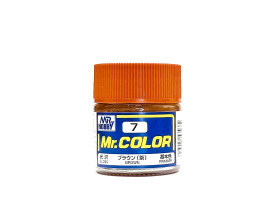  Brown gloss, Mr. Color solvent-based paint 10 ml. / Коричневый глянцевый