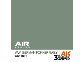 обзорное фото Акрилова фарба WWI German Fokker Grey / Німецький Фоккер Сірий WWI AIR АК-interactive AK11801 AIR Series