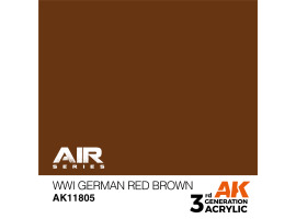обзорное фото Акрилова фарба WWI German Red Brown / Німецький червоно-коричневий WWI AIR АК-interactive AK11805 AIR Series