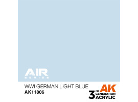 обзорное фото Акрилова фарба WWI German Light Blue / Німецький світло-синій WWI AIR АК-interactive AK11806 AIR Series