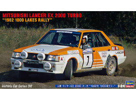 обзорное фото Збірна модель автомобіля Mitsubishi Lancer EX 2000 Turbo "1982 1000 Lakes Rally" Автомобілі 1/24