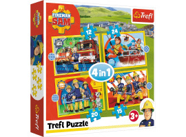 обзорное фото Puzzles 4 in 1: Fireman Sam and his team Puzzle sets