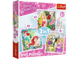 обзорное фото Puzzles 3 in 1: Rapunzel Aurora and Ariel: Disney princesses Puzzle sets