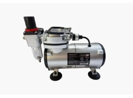 The as-18-2 airbrush compressor is oil-free, with a gearbox and a filter