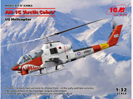 обзорное фото Сборная модель 1/32 Американский ударный вертолёт AH-1G Арктическая Кобра ICM 32063 Вертолеты 1/32