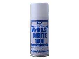 обзорное фото Mr. Base White 1000, Mr. Hobby spray, 180 ml. / Грунт базовый белый Краска / грунт в аэрозоле