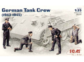 обзорное фото Scale model 1/35 German tank crew (1943-1945) ICM 35211 Figures 1/35