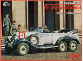 обзорное фото G4 (1939 production) with Passengers German Car + (4 figures) Cars 1/35