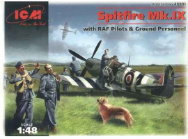обзорное фото Spitfire Mk.IX with RAF Pilots and Ground Personnel Літаки 1/48