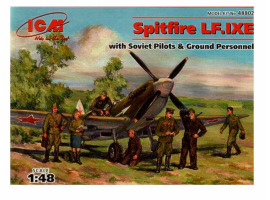 обзорное фото Spitfire LF.IXE with Soviet Pilots and Ground Personnel Самолеты 1/48