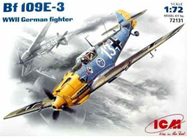 Scale model 1/72 German fighter Messerschmitt Bf 109 E3 ICM 72131