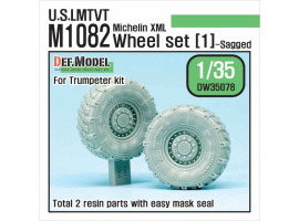 обзорное фото  U.S. M1082 LMTVT Mich. Sagged Wheel set-1  Resin wheels