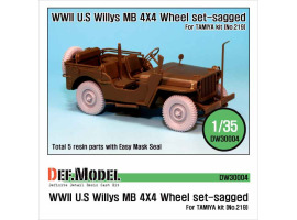 обзорное фото  Willys MB 4x4 Truck Wheel set  Смоляные колёса