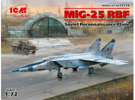 обзорное фото Scale model 1/72 Soviet reconnaissance aircraft MiG-25RBT ICM 72174 Aircraft 1/72