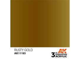 обзорное фото Акрилова фарба RUSTY GOLD METALLIC - ІРЖАВЕ ЗОЛОТО МЕТАЛІК / INK АК-Interactive AK11193 Металіки та металайзери