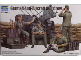 обзорное фото Scale model 1/35 German Anti-Aircraft Gun Crew Trumpeter 00432 Figures 1/35