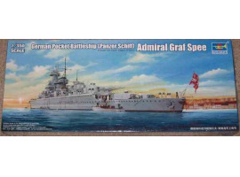 обзорное фото Збірна модель 1/350 Німецький лінкор (Panzer Schiff) Admiral Graf Spee Trumpeter 05316 Флот 1/350