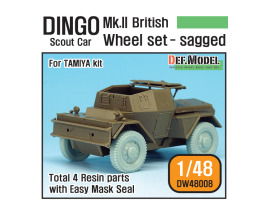 обзорное фото British Armored Scout Car "DINGO" Mk.II Wheel set (for Tamiya 1/48) Resin wheels