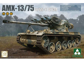 обзорное фото Збірна модель 1/35 Легкий танк AMX-13/75 SS11 ATGM Takom 2038 Бронетехніка 1/35