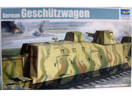 обзорное фото Scale model 1/35 German armored car Geschutzwagen Trumpeter 01509 Railway 1/35