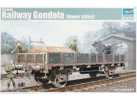 обзорное фото Scale model 1/35 German Railway Gondola (Lower sides) Trumpeter 01518 Railway 1/35
