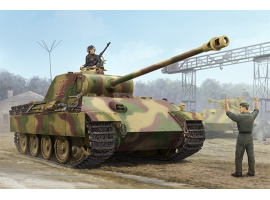 обзорное фото Сборная модель 1/16 Немецкий танк Sd.Kfz.171 Panther Ausf.G ранняя версияТрумпетер 00928 Бронетехника 1/16