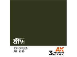 обзорное фото Акриловая краска IDF GREEN / Зелёный (Израиль)  – AFV АК-интерактив AK11355 AFV Series