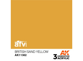 обзорное фото Акрилова фарба BRITISH SAND YELLOW / Британський жовтий пісок – AFV AK-interactive AK11362 AFV Series