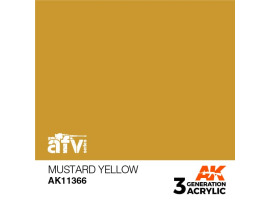 обзорное фото Акриловая краска MUSTARD YELLOW / Горчично - жёлтый – AFV АК-интерактив AK11366 AFV Series