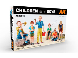 обзорное фото CHILDREN SET 1: BOYS 1/35 Scale Model Kit Figures 1/35