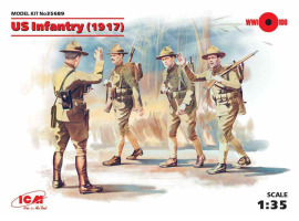 обзорное фото US Infantry (1917), (4 figures). Figures 1/35