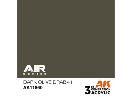 обзорное фото Акриловая краска Dark Olive Drab 41 / Темно-серый оливковый 41 AIR АК-интерактив AK11860 AIR Series