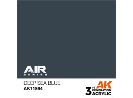 обзорное фото Акриловая краска Deep Sea Blue / Глубоководный синий AIR АК-интерактив AK11864 AIR Series