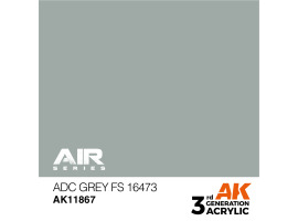 обзорное фото Acrylic paint ADC Gray (FS16473) AIR AK-interactive AK11867 AIR Series