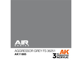обзорное фото Acrylic paint Aggressor Gray (FS36251) AIR AK-interactive AK11885 AIR Series
