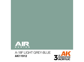 обзорное фото Акрилова фарба A-18f Light Grey-Blue / Світло-сірий блакитний AIR АК-interactive AK11912 AIR Series