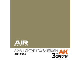 обзорное фото Акрилова фарба A-21m Light Yellowish Brown / Світлий жовто-коричневий AIR АК-interactive AK11914 AIR Series